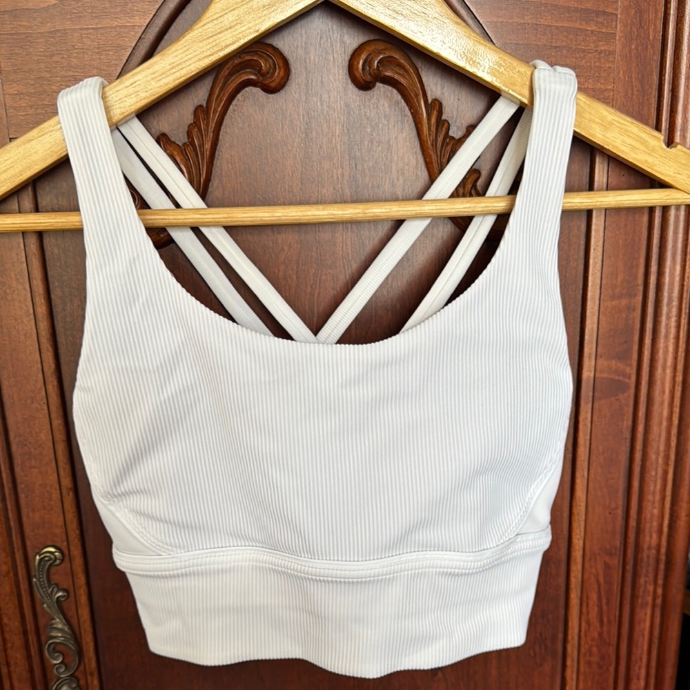 Women's Ribbed White Bralette